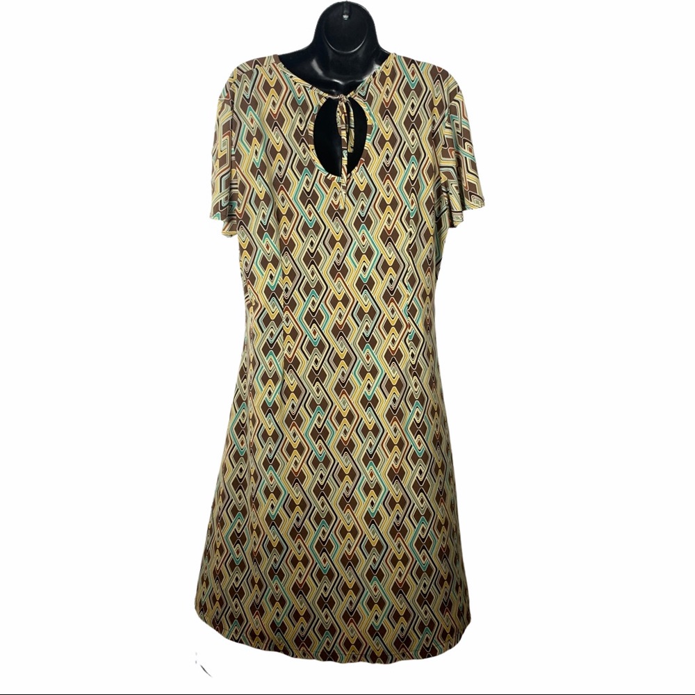 geometric link diamond pattern dress - image 8